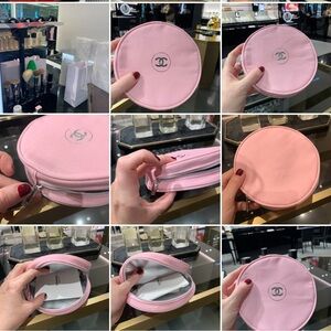 Authentic brand new gorgeous  round Chanel pouch with zipper . Must have!